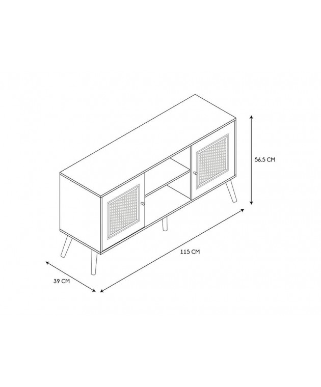 Έπιπλο TV Bali Home Deco Factory - 115x39x56.5cm Έπιπλα TV