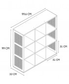 ΡΑΦΙΈΡΑ MODULAR STORAGE UNIT 9 COMPARTMENTS BALI A1/M1 HD0 Ραφιέρες