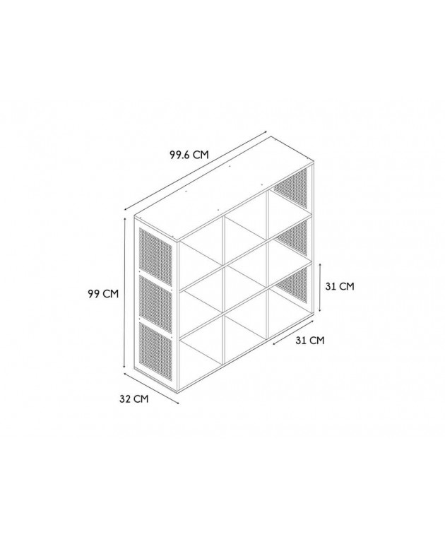 ΡΑΦΙΈΡΑ MODULAR STORAGE UNIT 9 COMPARTMENTS BALI A1/M1 HD0 Ραφιέρες