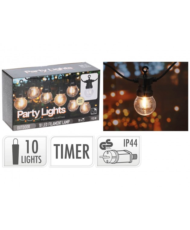 PARTY LIGHTS STRING LIGHT 10L WARM WHITE