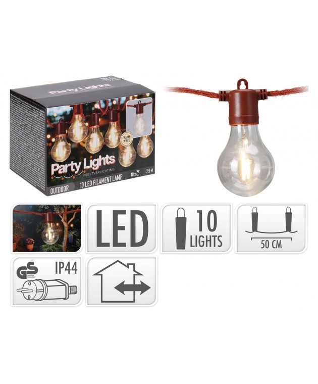 PARTY LIGHTS PARTY LIGHTS BULBS 50LED RED B