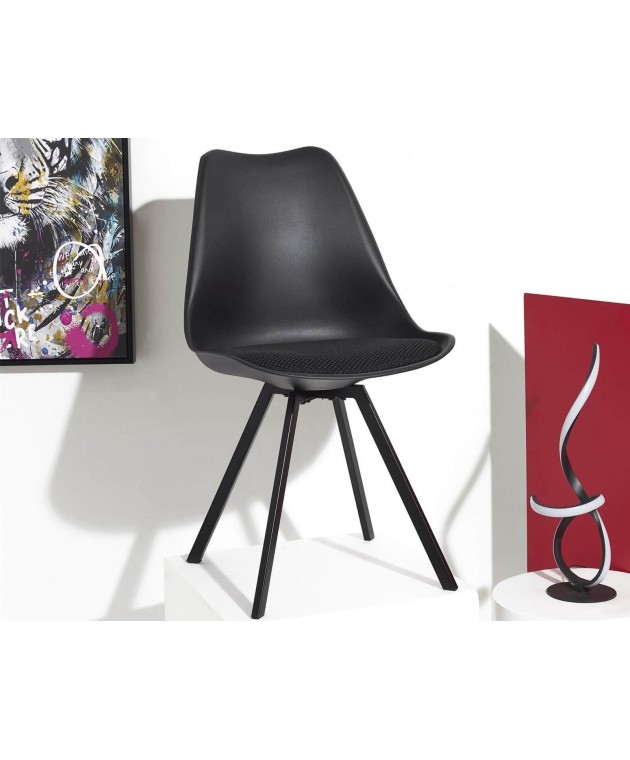 ΚΑΡΈΚΛΕΣ & ΠΟΛΥΘΡΌΝΕΣ CHAIR PP WITH CUSHION ATOM BLACK M4 HD0483 Καρέκλες