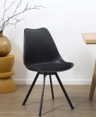 ΚΑΡΈΚΛΕΣ & ΠΟΛΥΘΡΌΝΕΣ CHAIR PP WITH CUSHION ATOM BLACK M4 HD0483 Καρέκλες