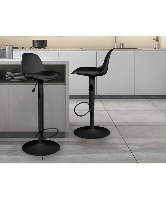 ISAK BLACK BAR STOOL HD6215 Σκαμπό