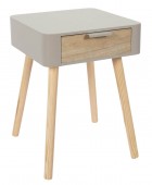 Κομοδίνο Home Deco Factory - 35x40x48cm - Μπεζ Κομοδίνα