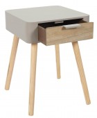 Κομοδίνο Home Deco Factory - 35x40x48cm - Μπεζ Κομοδίνα