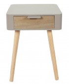 Κομοδίνο Home Deco Factory - 35x40x48cm - Μπεζ Κομοδίνα