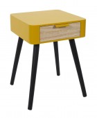 Κομοδίνο Home Deco Factory - 35x40x48cm - Κίτρινο Κομοδίνα