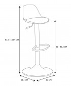  ISAK GREY BAR STOOL HD6217 Σκαμπό