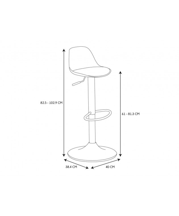  ISAK GREY BAR STOOL HD6217 Σκαμπό