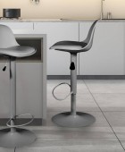  ISAK GREY BAR STOOL HD6217 Σκαμπό