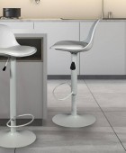 ISAK WHITE BAR STOOL HD6216 Σκαμπό