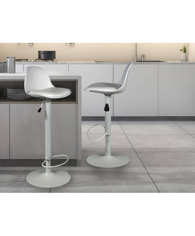 ISAK WHITE BAR STOOL HD6216 Σκαμπό
