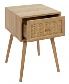 Κομοδίνο Home Deco Factory - 39x39x55.4cm - Καφέ Κομοδίνα