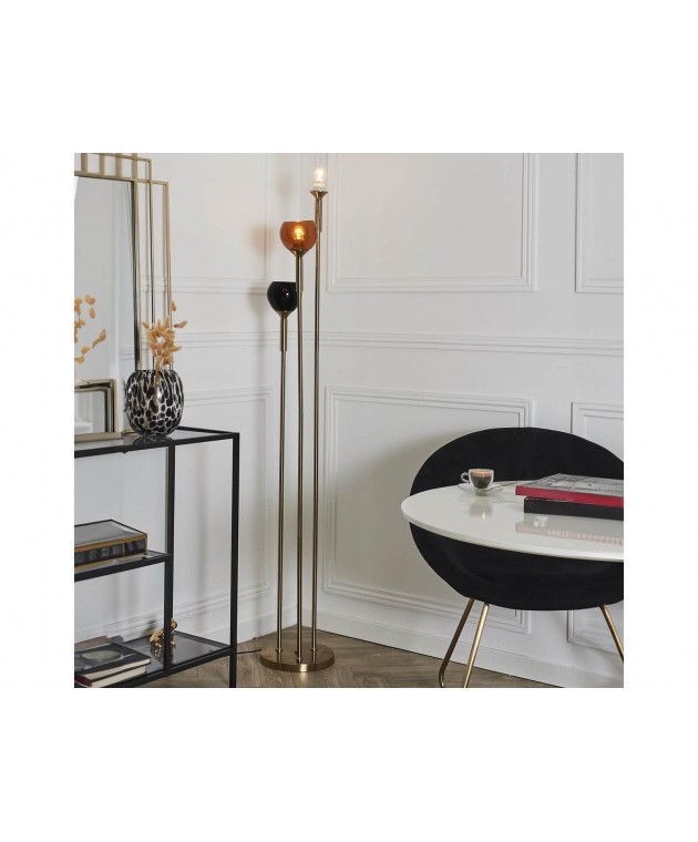 ΦΩΤΙΣΤΙΚΟ LAMPADAIRE TRIPOD VERRE FUME M1 LA0053/IOPAU ΦΩΤΙΣΤΙΚΑ ΔΑΠΕΔΟΥ