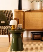 ΤΡΑΠΕΖΆΚΙΑ ΣΑΛΟΝΙΟΎ JAYA GRN TOTEM MET SIDE TABLE ATMOSPHERA 197799B Τραπεζάκια Σαλονιού