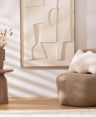 ΤΡΑΠΕΖΆΚΙ ΣΑΛΟΝΙΟΎ SITA BEIGE TOTEM MET SIDE TABLE ATMOSPHERA 197889A Τραπεζάκια Σαλονιού