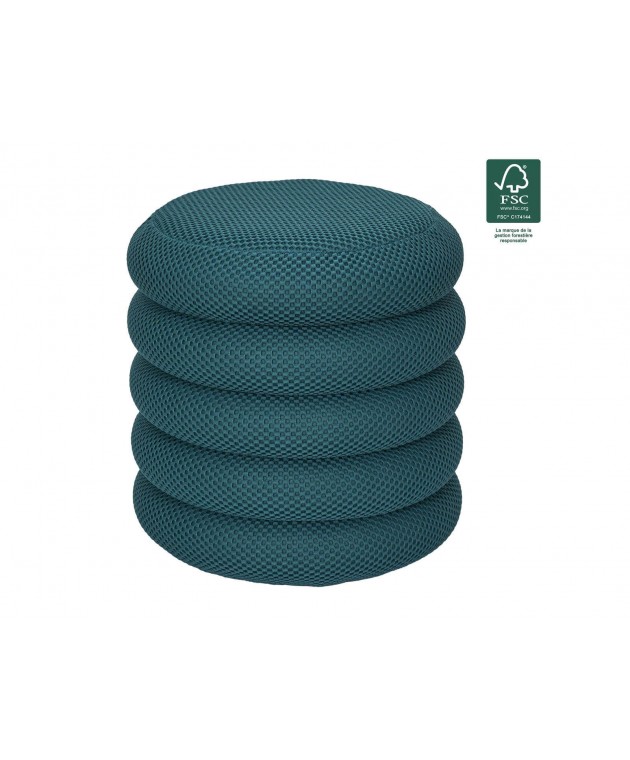 Σκαμπό-μπαούλο Atom Home Deco Factory - 37x42cm - Μπλε Σκαμπό