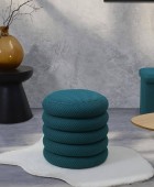 Σκαμπό-μπαούλο Atom Home Deco Factory - 37x42cm - Μπλε Σκαμπό
