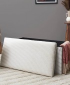 Σκαμπό-μπαούλο Scott Home Deco Factory - 76x38x38cm - Μπεζ Ταμπουρέ