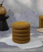 Σκαμπό-μπαούλο Atom Home Deco Factory - 37x42cm - Κίτρινο Σκαμπό