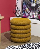 Σκαμπό-μπαούλο Atom Home Deco Factory - 37x42cm - Κίτρινο Σκαμπό