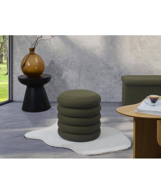 Σκαμπό-μπαούλο Atom Home Deco Factory - 37x42cm - Πράσινο Σκαμπό