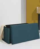 Σκαμπό-μπαούλο Atom Home Deco Factory - 76x38x38cm - Μπλε Ταμπουρέ
