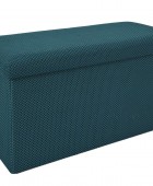 Σκαμπό-μπαούλο Atom Home Deco Factory - 76x38x38cm - Μπλε Ταμπουρέ