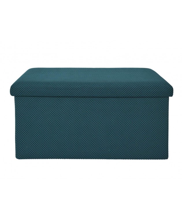 Σκαμπό-μπαούλο Atom Home Deco Factory - 76x38x38cm - Μπλε Ταμπουρέ