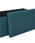 Σκαμπό-μπαούλο Atom Home Deco Factory - 76x38x38cm - Μπλε Ταμπουρέ