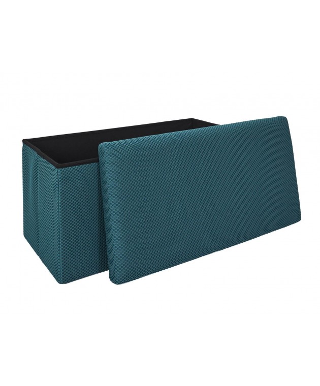 Σκαμπό-μπαούλο Atom Home Deco Factory - 76x38x38cm - Μπλε Ταμπουρέ