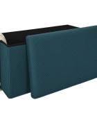 Σκαμπό-μπαούλο Atom Home Deco Factory - 76x38x38cm - Μπλε Ταμπουρέ