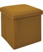 Σκαμπό-μπαούλο Atom Home Deco Factory - 38x38x38cm - Κίτρινο Σκαμπό