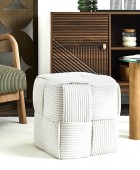Σκαμπό Scott Home Deco Factory - 36x38cm - Μπεζ Σκαμπό