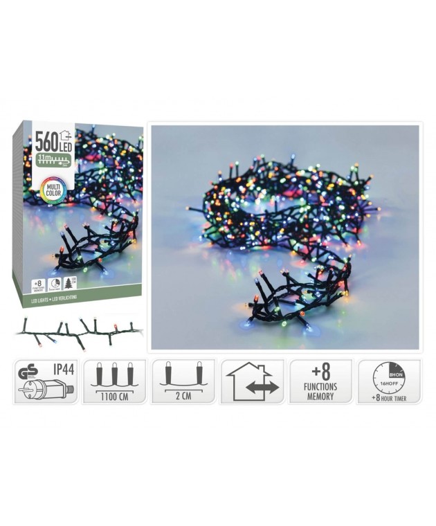 ΣΥΡΜΆΤΙΝΑ & PVC ΛΑΜΠΆΚΙΑ LED MICRO CLUSTER 560LED MULTI 11M AX8560210