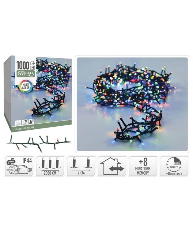 ΣΥΡΜΆΤΙΝΑ & PVC ΛΑΜΠΆΚΙΑ LED MICROCLUSTER 1000LED MULTI 20M AX8560240