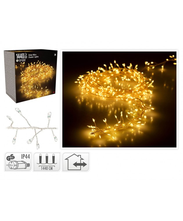 1440 LED Φωτάκια - 14.4 Μέτρα - Θερμό Λευκό