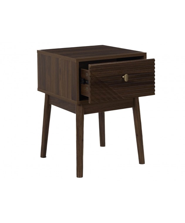 Κομοδίνο Tiffany Home Deco Factory - 40x40x55cm - Καφέ Κομοδίνα