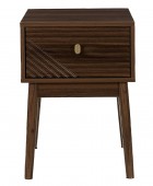 Κομοδίνο Tiffany Home Deco Factory - 40x40x55cm - Καφέ Κομοδίνα