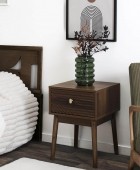 Κομοδίνο Tiffany Home Deco Factory - 40x40x55cm - Καφέ Κομοδίνα