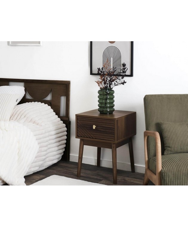 Κομοδίνο Tiffany Home Deco Factory - 40x40x55cm - Καφέ Κομοδίνα