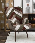 PATCHWORK LIVING ROOM ARMCHAIR SCOTT HD0549 Πολυθρόνες