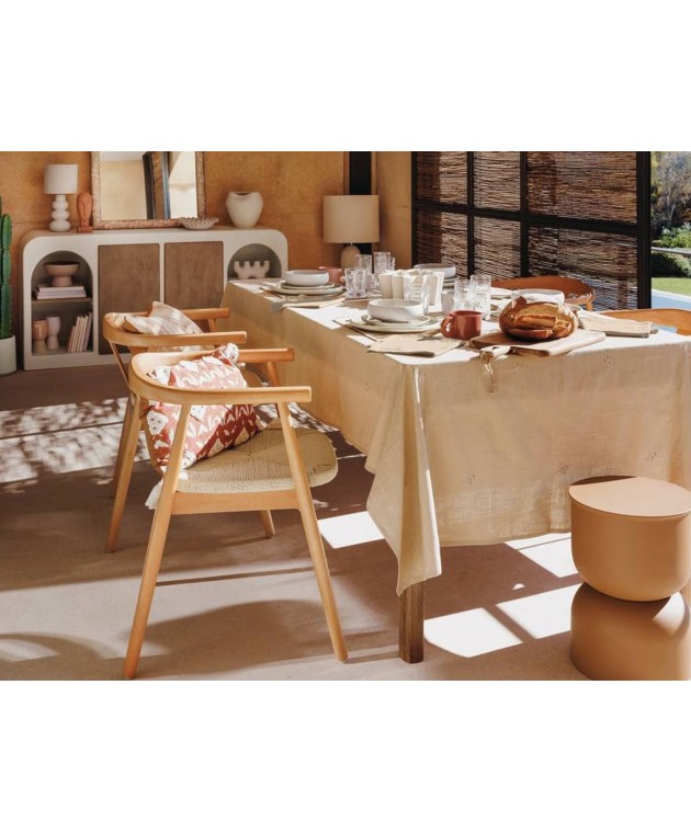 ΚΑΡΈΚΛΑ ATMOSPHERA YAMATO NAT WOOD DIN ARMCHAIR Καρέκλες