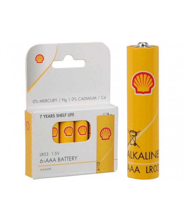 Αλκαλικές μπαταρίες AAA Shell - 6τμχ