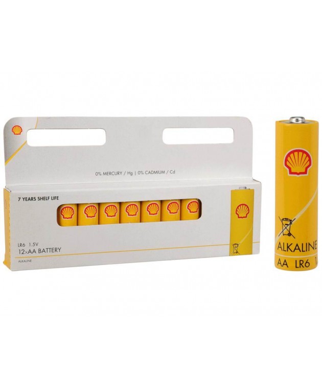 Αλκαλικές μπαταρίες AA Shell - 12τμχ