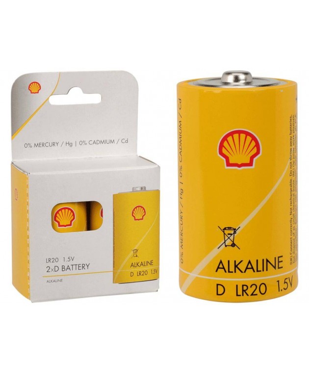 Αλκαλικές μπαταρίες D LR20 Shell - 2τμχ