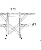 Ξύλινη απλώστρα Gabbiano ARiT - 175x67x105cm - Φυσικό Απλώστρες