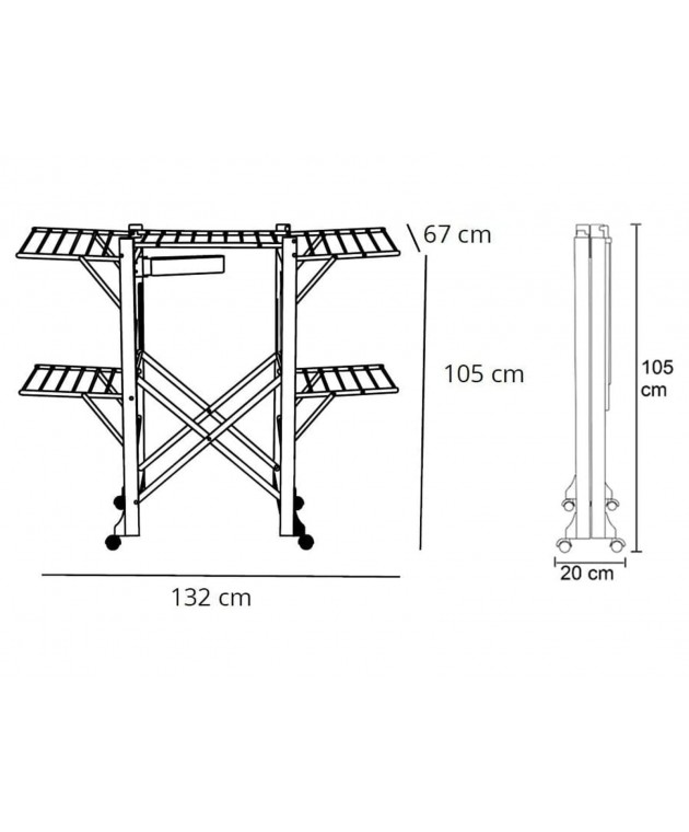 Απλώστρα Aliante ARiT - 132x67x105cm - Φυσικό Απλώστρες