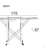 Απλώστρα Airone ARiT - 175x67x105cm - Φυσικό Απλώστρες